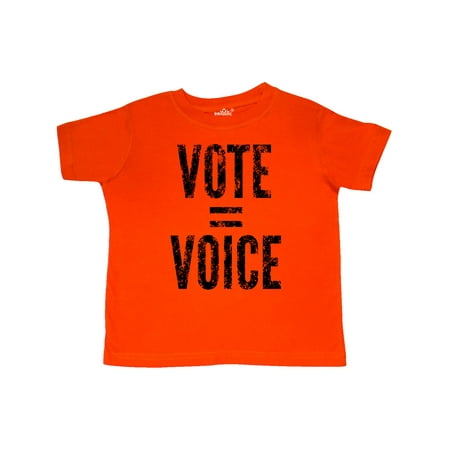 

Inktastic Vote Equals Voice Distressed Black Text Gift Toddler Boy or Toddler Girl T-Shirt