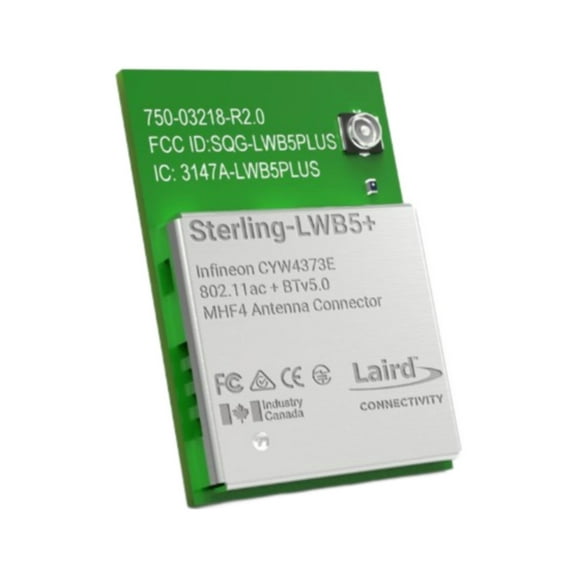 453-00046C Bluetooth, WiFi 802.11a/b/g/n/ac, Bluetooth v5.0 Transceiver Module 2.412GHz ~ 2.484GHz, 5.15GHz ~ 5.825GHz Antenna Not Included, I-PEX MHF4 Surface Mount