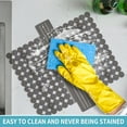 thumbnail image 4 of OTHWAY 9.5"x12" Non-Slip Double Sink Divider Protector Mat Heavy-Duty Dish Drying Rack with Strong Suction Cups, Easy to Clean & No Smell Kitchen Sink Tray for Glassware, Plates & Dishes (Dark Gray), 4 of 7