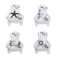 thumbnail image 1 of Miangastore Handmade Chair White Wood 4Pcs 11x9.5In For Home Decor And Photo Session, 1 of 8