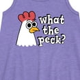thumbnail image 2 of Instant Message - What The Peck Chicken - Toddler & Youth Girls A-line Dress, 2 of 5
