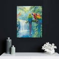 thumbnail image 4 of ZFLMY Parrots Tropical Forest Waterfall Canvas Wall Art Decor 16x20in, 4 of 5