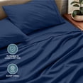 thumbnail image 6 of Bare Home 22" Extra Deep Pocket Sheet Set - Premium 1800 Collection - Ultra-Soft - California King, Dark Blue, 6 of 9