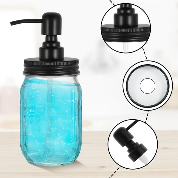 Hands DIY4Pcs Mason Jar Soap Dispenser Lids with Pumps 304 Stainless Steel Lotion Dispenser Lids Leakproof Dispenser Pump Lids Rustproof Hand Soap Pump Lids for Mason Jars