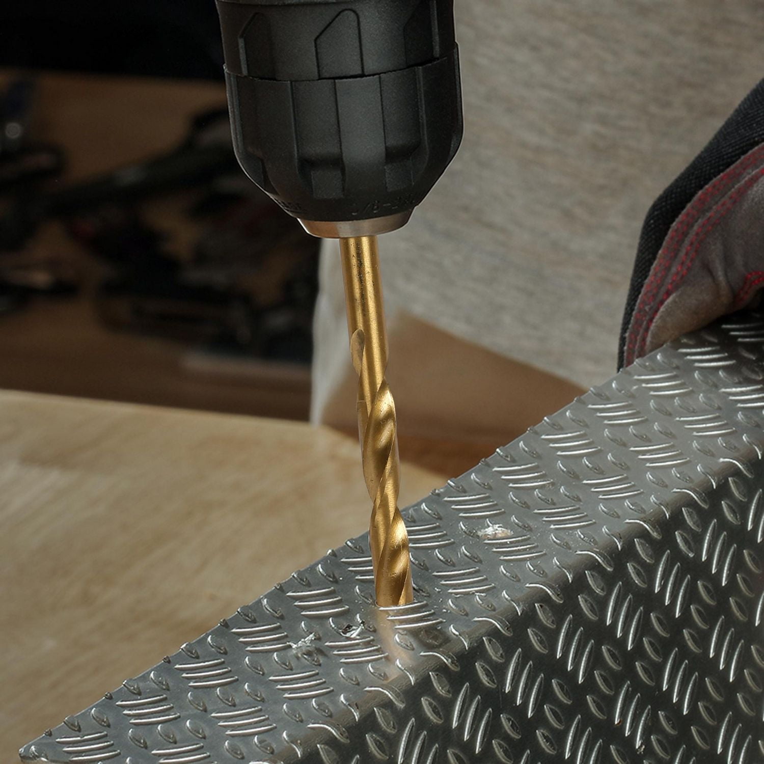 WorkPro Drill And Bit Set - 11 Piece, CR-V steel