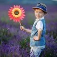 thumbnail image 3 of JINGT Sunflower Lawn Pinwheel Wind Spinner Small Garden Windmill Decor Orange, 3 of 5