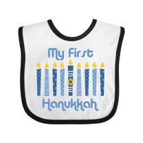 Inktastic 1st Hanukkah Candles Boys or Girls Baby Bib