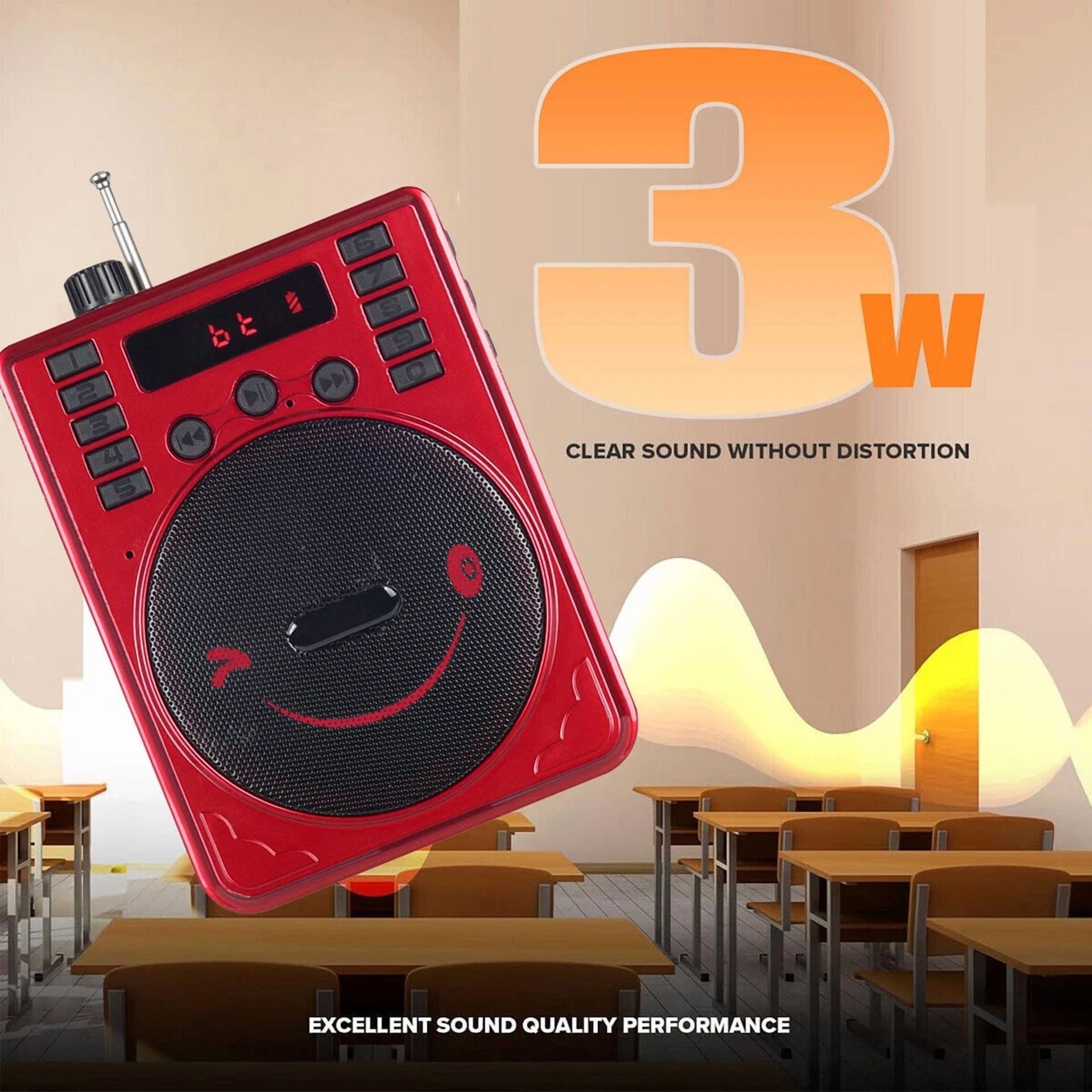 CRESTIN- Portable Rechargeable Mini Voice Amplifier Speaker With Wired Microphone Headset