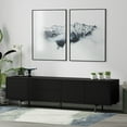 thumbnail image 2 of Atlas 78" x 20" Modern TV Stand Cabinet - Black Frame, Black Door/Drawers, Black Base, 2 of 8