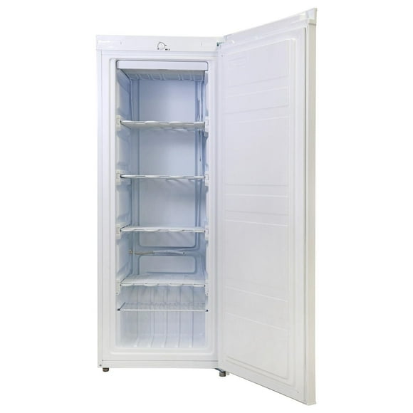 Koolatron Compact Upright Freezer, White, 5.3 Cu Ft, Space-Saving Design for Home Use