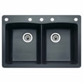 thumbnail image 2 of Blanco Diamond 33'' L x 22'' W Double-Basin Granite Drop Residential Kitchen Sink, 2 of 7