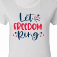 thumbnail image 4 of Inktastic 4th of July Let Freedom Ring with Stars Women's T-Shirt, 4 of 5