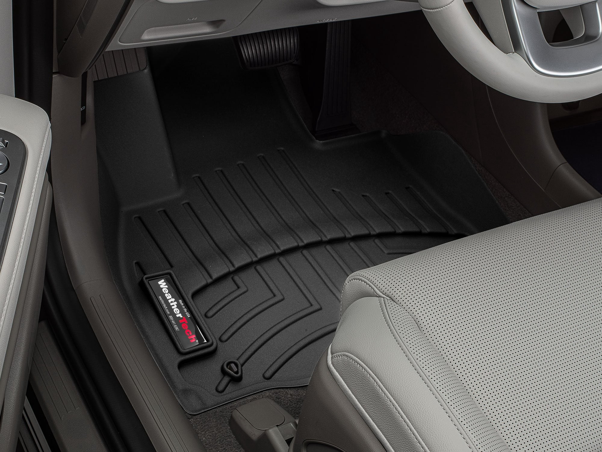 WeatherTech Custom Fit FloorLiners compatible with 2026-2026 Hyundai Palisade - 1st Row (Driver & Passenger), Black