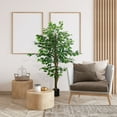 thumbnail image 2 of HOMCOM 5ft Artificial Trees Ficus, Decorative Fake Plant for Home Decor, 2 of 10