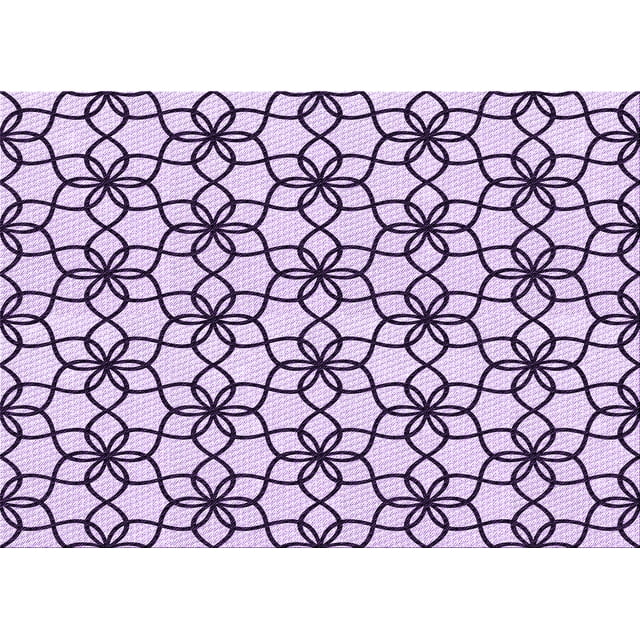 Ahgly Company Machine Washable Indoor Rectangle Transitional Rebecca Purple Area Rugs, 8' x 12'