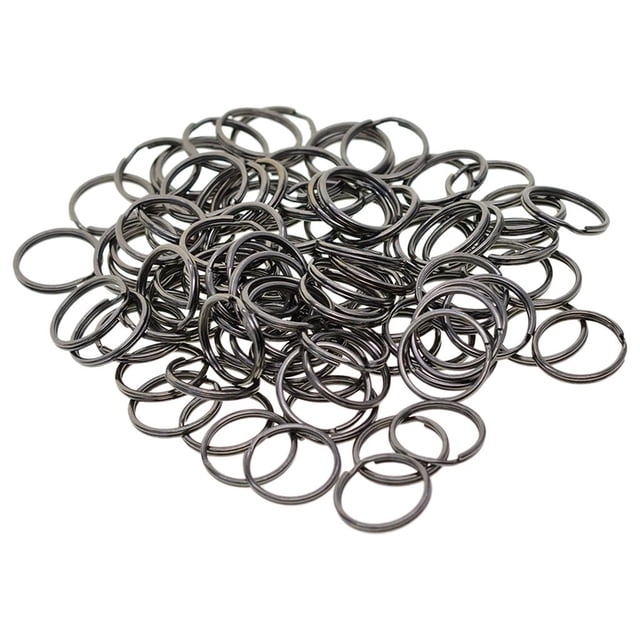 Llavero de material acero de 100 piezas, anillos partidos, llavero de de aro de metal de 18 mm