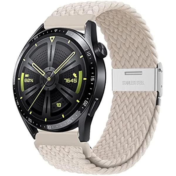 Chenchen 20mm Bands Compatible with Samsung Galaxy 7 6 5 Pro 4 & 6 Classic Active 2 47mm 46mm 45mm 44mm 43mm 42mm 40mm Watch;Quick Release Replacement Nylon Braided band for Samsung Galaxy Watch 7 6 5
