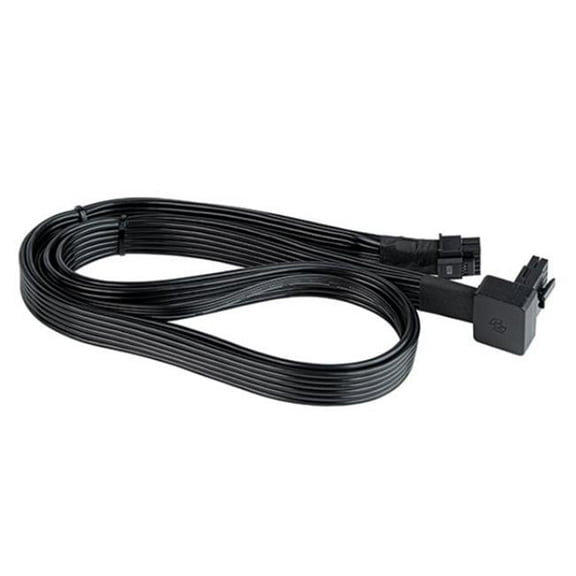 650 mm 12-4 Pin PSU to 12-4 Pin GPU 90 deg Angled 12VHPWR PCIe Gen5 Cable, Black