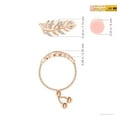 thumbnail image 4 of ANGARA Natural Nature-Inspired Diamond Leaf Bolo Ring in 14K Rose Gold for Women (Size-1.1mm| Color-I-J| Clarity-I1-I2) | April Birthstone, Anniversary, Jewelry Gift for Women | Natural Diamond Ring, 4 of 9