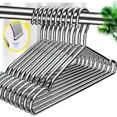 thumbnail image 2 of 5 Pcs Heavy Duty Stainless Steel Clothes Hangers Thickened Solid Metal Coat Rack Closet Organizer, 2 of 3