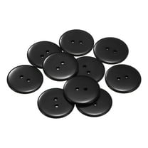 Uxcell 10Pcs Sewing Button 1"(25mm) 2 Holes Resin Round Craft Replacement Buttons, Black