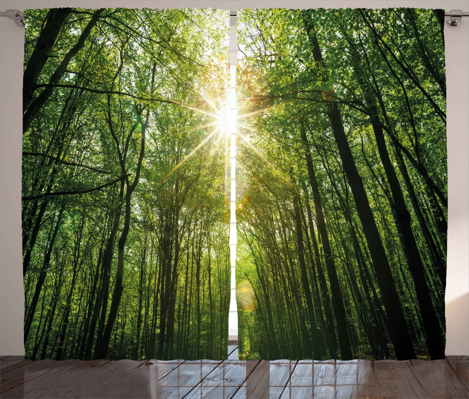 Details about   2 Panels Forest Scenery Window Curtains Blackout Window Drapes Living Room Decor 