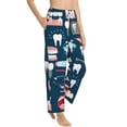 thumbnail image 2 of Sigee Dental Print Women's Soft Pajama Pants - Breathable and Comfortable Lounge Sleep Bottoms with Elastic Waistband and Pockets-X-Large, 2 of 9