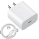 thumbnail image 2 of 20W Carga Rápida PD USB C Cargador Para Apple iPhone 13 pro 12 11 8 7 ipad Adaptador De Alimentación Enchufe De La Ue Cable De Tipo Ee . Uu, 2 of 4