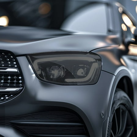 BESTONZON Car Light Film Black PVC 1Pcs