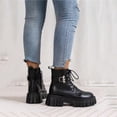 thumbnail image 2 of NECHOLOGY Botas Mujer Adulto Femenino Zapatos Botines de mujer Zapatos de mujer Moda Suela gruesa Medias botas de manga larga Botas de nieve cálidas de felpa para exteriores (Black, 6.5), 2 of 7
