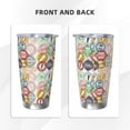 thumbnail image 3 of Fotbe Travel Stamp Pattern 20 oz Tumbler Stainless Steel Vacuum Insulated Coffee Ice Cup Double Wall Travel Flask Leak-proof Coffee Cup-Without Straw, 3 of 8