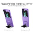 thumbnail image 3 of ELEHOLD Slim Fit Case for Samsung Galaxy Z Flip 5 with Thickened Camera Lens Frame Invisible Foldable Kickstand Non-Slip Full Body Shockproof Protective Cover for Samsung Z Flip 5, Purple, 3 of 10