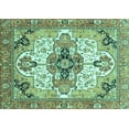 thumbnail image 1 of Ahgly Company Machine Washable Indoor Rectangle Abstract Turquoise Blue Modern Area Rugs, 7' x 10', 1 of 4