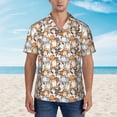 thumbnail image 2 of Fuzoiu Cartoon Cat 1 Print Hawaiian Shirt for Men, Summer Beach Casual Short Sleeve Button Down Shirts, Men’s Beach Summer Shirts with Pocket,X-Large, 2 of 7