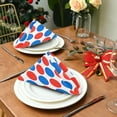 thumbnail image 3 of Iauyy Satin Napkins Set of 6- Red Blue Polka Dot- DIY Printing Decoration Cloth Napkin- Easy Care for Home/Party, 3 of 8