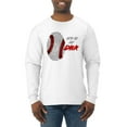 thumbnail image 1 of Wild Bobby, Baseball Fingerprint It's In My DNA, Sports, Men Long Sleeve Shirt, White, Small, 1 of 5