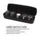 thumbnail image 3 of Caja De Almacenamiento Para Reloj De Pulsera, Estuche Rígido Para Reloj, Diseño De Almohada, 5 Ranuras, Cremalleras Dobles Pequeñas Y Portátiles, Color Negro, Para Viaje, 3 of 7