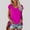 Hot Pink, variant on TYGHBN Women's Summer Fashion Casual V Neck Low Neckline Short Sleeved Solid Color Printed Loose T Shirt Top Women S T Shirts Women Loose Fit Athletic Tops Ladies Long Sleeve T Shirt Valentines Day