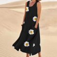 thumbnail image 4 of JUNWELL Liquidation d'Été! Robes d'Été pour Femmes en Liquidation à Moins de 10 $ Grande Taille Sans Manches Amples Maxi Robes en Coton Lin Fluides Décontractées avec Poches, 4 of 5