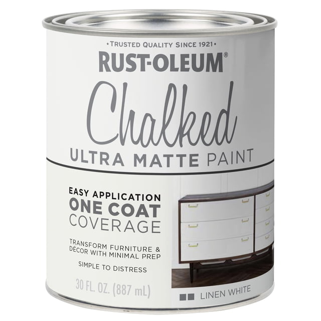 Rust-Oleum Ultra Matte Interior Chalked Paint 887 ml (Pack of 1), Linen White