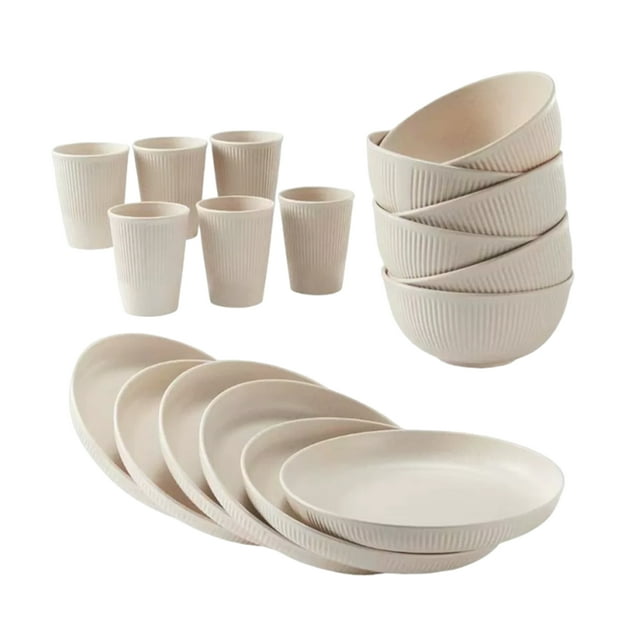 Langgg Kids Set Bowls Plates Set For Bowls Plastic And Bowls And Plastic Kids Beige