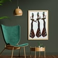 thumbnail image 2 of African Wall Art with Frame, Young Women in Native Costumes Carnival Festival Theme Dance Moves Print, Printed Fabric Poster for Bathroom Living Room Dorms, 23" x 35", Multicolor, by Ambesonne, 2 of 2