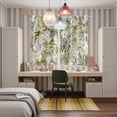 thumbnail image 4 of Tropical Leaf Kitchen Curtains Window Panels, Palm Leaves Plants Vintage Spring Green Insulated Window Treatment Curtain, Grommet Curtains for Bedroom/Living Room/Bathroom, 2 Piece 42"Wx63"L, 4 of 8