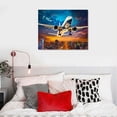 thumbnail image 4 of Nawypu  Modern Airplane Wall Art Picture Airplane Flying in The Colorful Sky Canvas Wall Art Aircraft Wall Posters for Boys Room Living Room Decor, 4 of 4