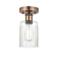 thumbnail image 2 of Innovations Lighting  Hadley - 1 Light 5" Semi-Flush Mount Clear/Antique Copper, 2 of 5