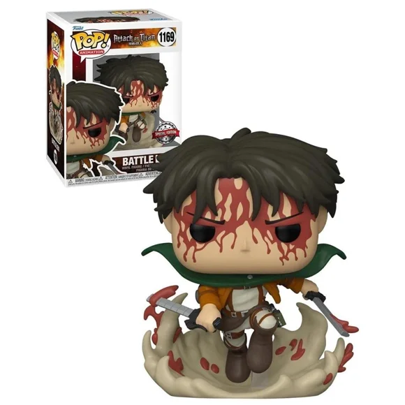 Funko Pop 1169 Battle Levi Attack On Titan Exclusive Original Figure Model Collecting Toy Gift with Box LUHAN