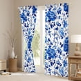 thumbnail image 3 of Homewish Vintage Country Flower Curtains Pack of 2 (42x84 Each),Rustic Farmhouse Cabin Curtains Blackout,Blue White Bedroom Curtains For Girl Kids,Super Cozy Room Decor, 3 of 6