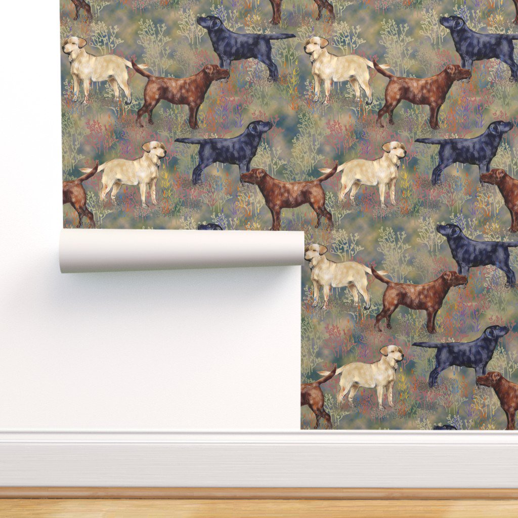 Labrador Pattern Wallpaper Chocolate Labrador Retriever Wallpaper