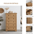 thumbnail image 2 of TrumanPick 6 Drawer Dresser 48" Tall Chest of Drawers Wood Dresser for Bedroom Living Room 32"W x 16"D, Oak, 2 of 6