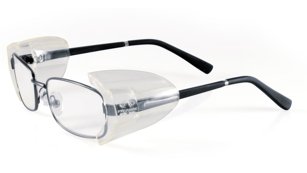 Wanty 2 Pair Universal B26 Light Gray Fits Small to Medium Eyeglasses Wing Mate Safety Glasses Slip On Clear Side Shields